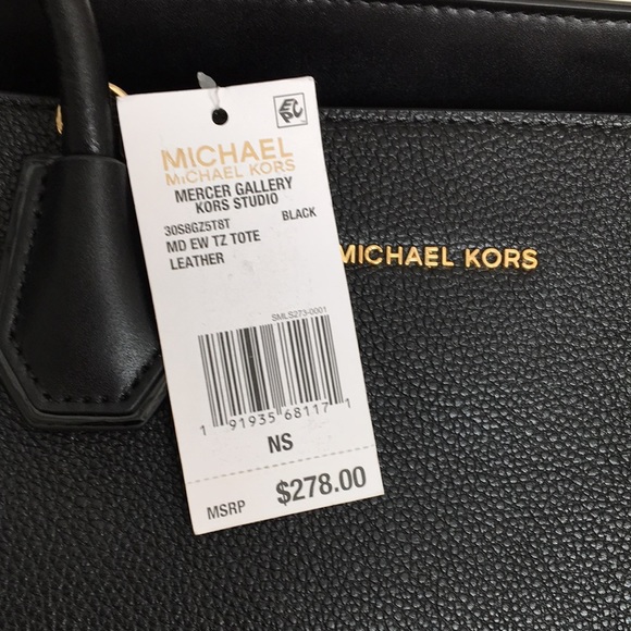 SOLD!!! MICHAEL Michael Kors Studio Mercer Gallery Black Tote NWT - Picture 9 of 13